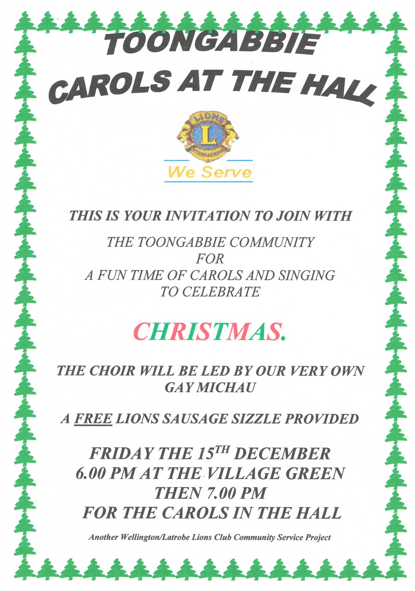 Christmas Carols 2023 toongabbie.vic.au