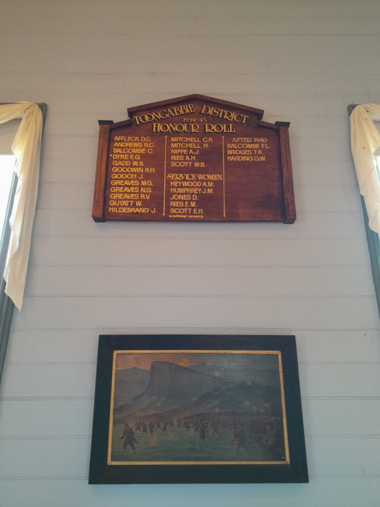 Honour boards in Toongabbie Mechanics Institute Hall (Victoria)