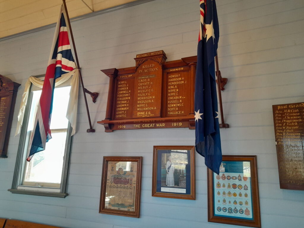 Honour boards in Toongabbie Mechanics Institute Hall (Victoria)