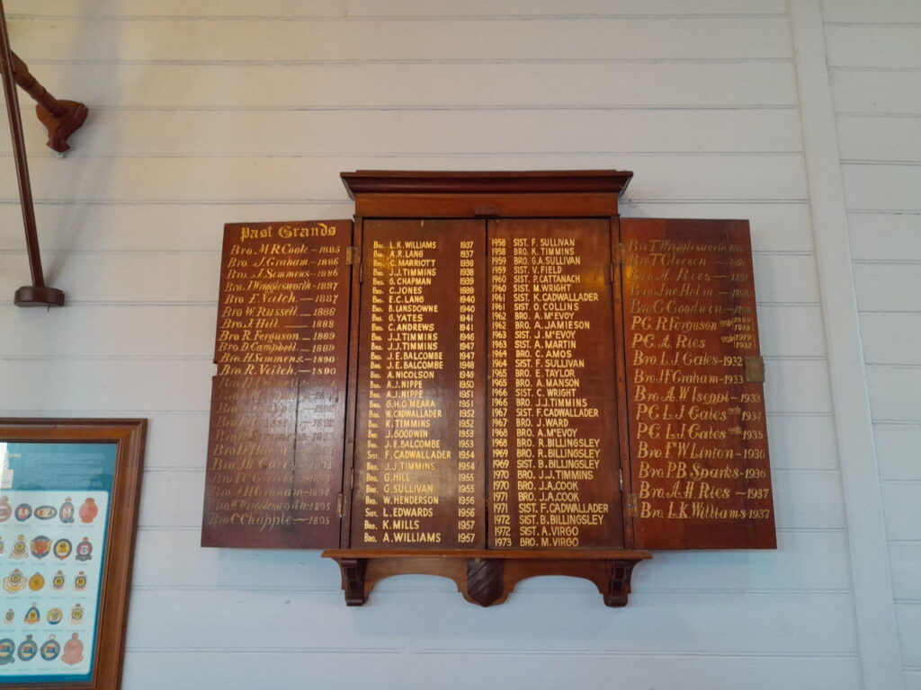 Honour boards in Toongabbie Mechanics Institute Hall (Victoria)